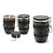 1947Kitchen 3-Pack: Mini Camera Lens Shot Coffee Tea Beverage Glasses, 3PK TI-3CLSM-BLA - alternate 1